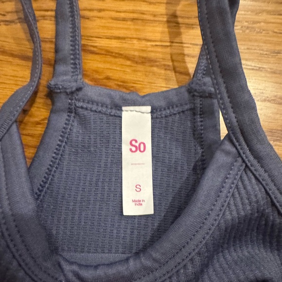 SO Slate Ribbed Tank Top - Picture 2 of 2